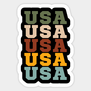 USA SPORT ATHLETIC STYLE U.S.A INDEPENDENCE DAY 4TH JULY TEE Sticker